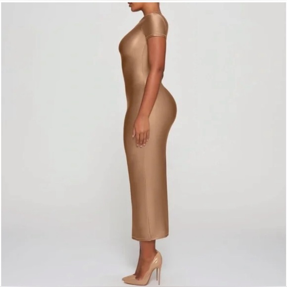 SKIMS Shine Jersey Long Dress in Sienna NWT 4x - Picture 2 of 11